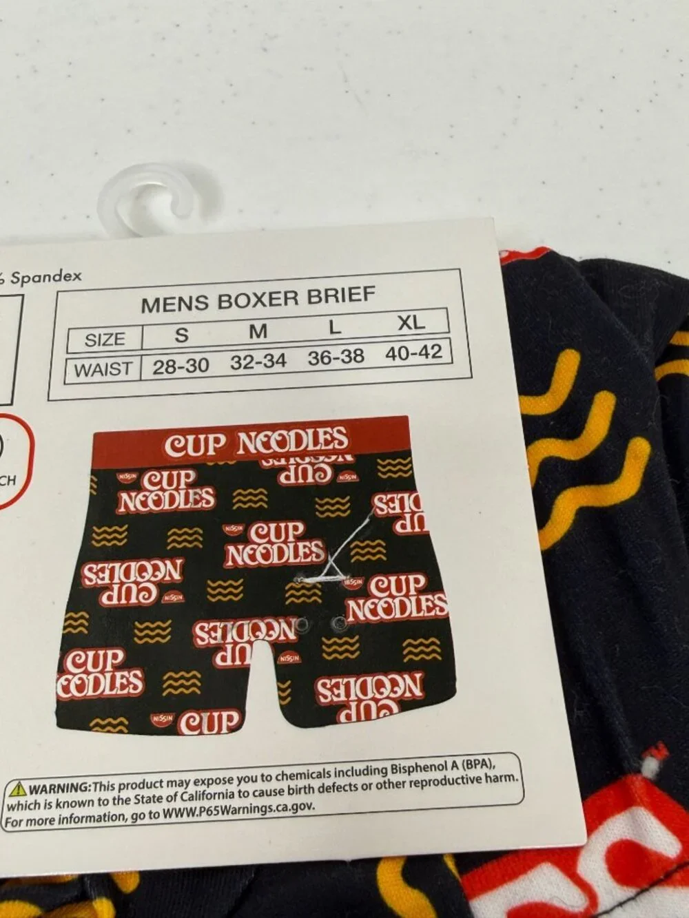 Nissin Cup Noodles Mens Boxer Briefs Size S 28-30 Novelty Underwear NWT